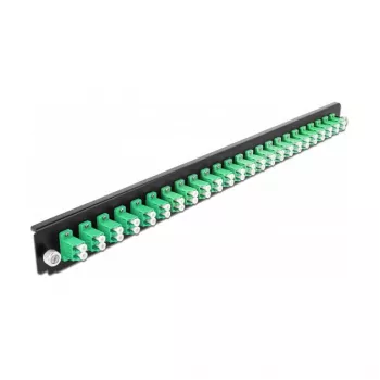 Splice Box Front Panel DeLOCK 19 inch 24 port LC Duplex green