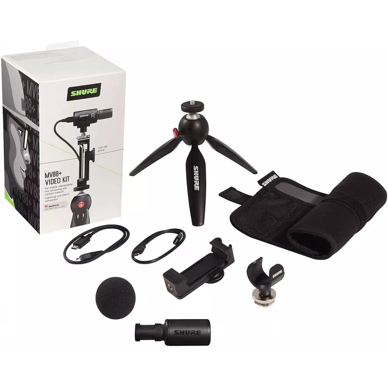 Shure MV88+ VIDEO KIT Black Table microphone