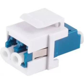 Keystone fiber optic adapter ShiverPeaks 08-10200 LC-LC duplex blue