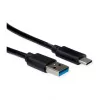 ROLINE RM USB 3.2 Gen 1 Cable, A-C, ST/ST, black, 1 m