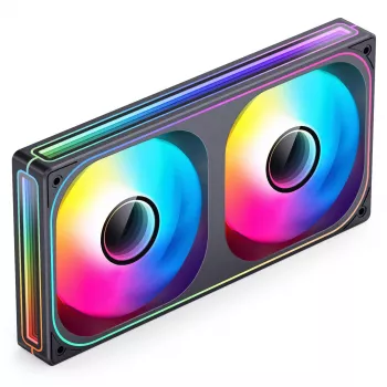 Cooling fan Jonsbo ZB-240 240mm ARGB PWM black — Infinity Mirror design
