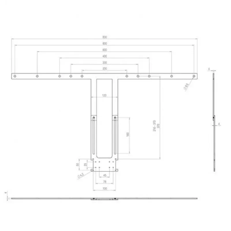 Mounting Kit Hagor 2287 Black for 75-86 inch Screens