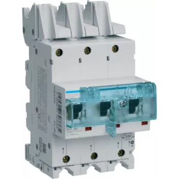 Hager HTS390E. Number of Poles: 3P. AC Input Voltage: 230-400 V, Nominal Current Output: 100 A (HTS390E)
