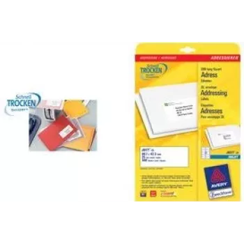 Avery Quick DRY J8173 - address labels - White - 57 x 99,1 mm - 250 pc(s). (25 Sheets x 10) (J8173-25)