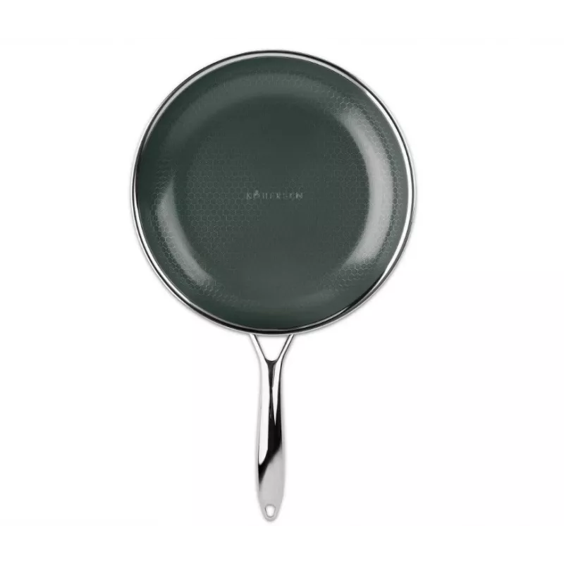 Frying pan KOHERSEN NX CERAMIC 24 cm, stainless steel body, NX CERAMIC non-stick coating, induction compatible, with lid