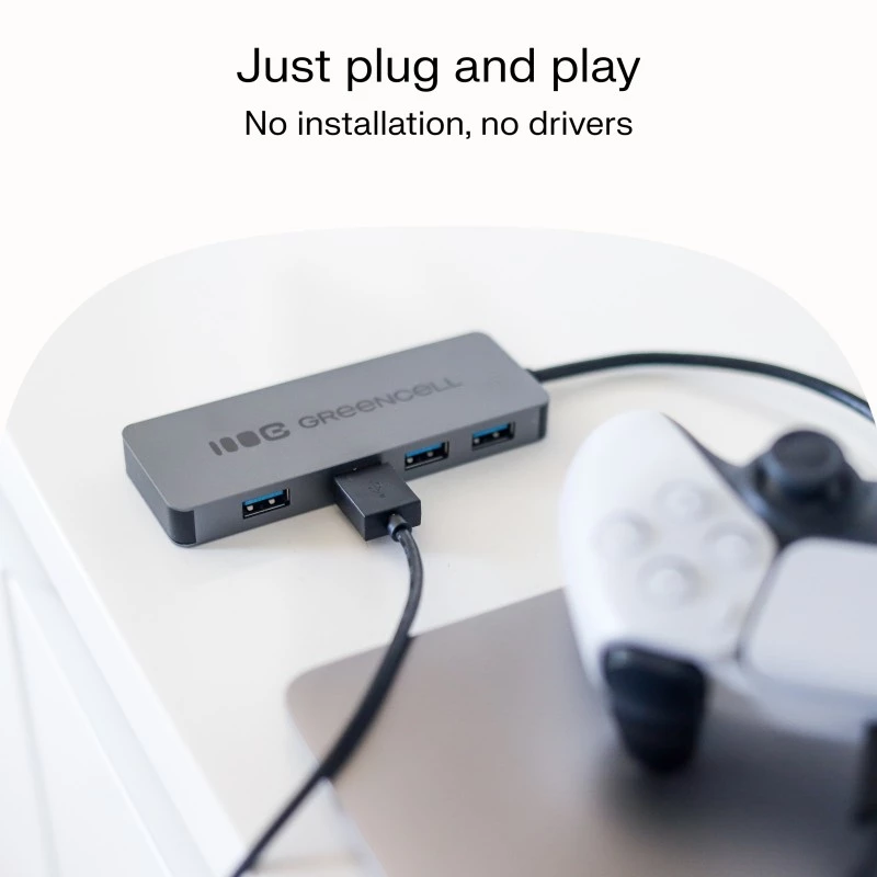 USB hub Green Cell HUB-GC-A4A — 4-port USB-A 3.0 hub