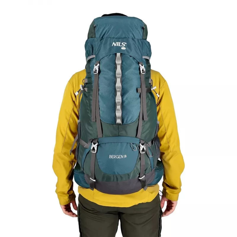 NILS Camp NC1949 Bergen 65L Hiking Backpack - Green