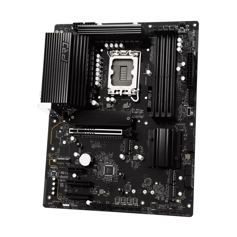 Motherboard ASRock Z890 Pro-A ATX — Intel Z890 chipset, LGA 1851, DDR5, 4x DIMM, 256GB, 2.5Gb LAN, PCIe Gen5