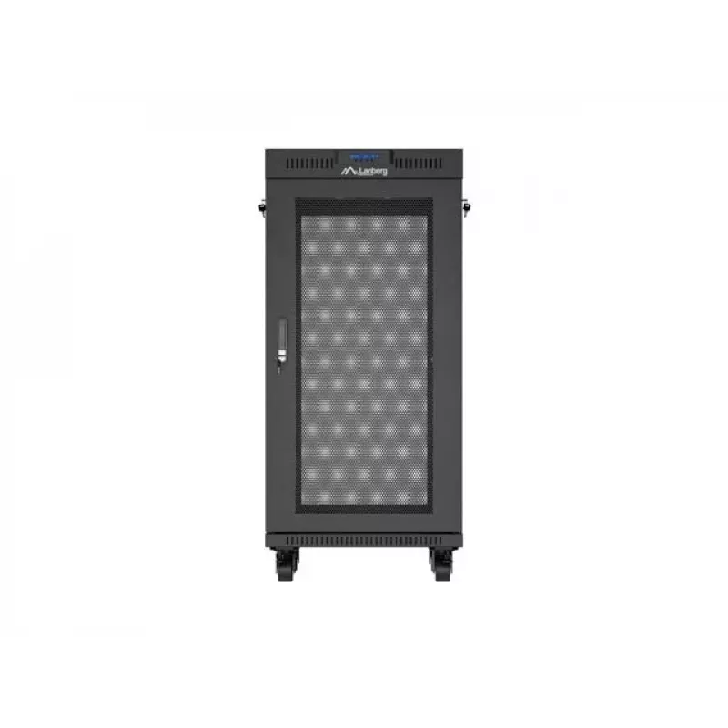 Rack cabinet LANBERG FF01-6624-23BL 24U freestanding 19 inch 600×600 mm IP20 black