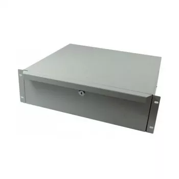 ALL-S0002060, Drawer unit, grey, metal, 3U, 19 inch, 440 mm