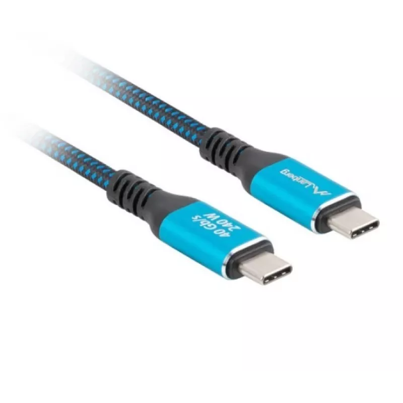 USB-C to USB-C cable LANBERG CA-CMCM-45CU-0020-BK, 240W PD, 8K@60Hz, 2.0 m