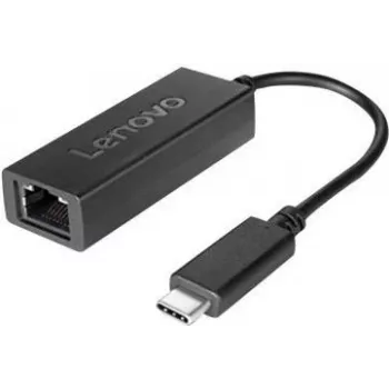 Lenovo USB-C to Ethernet Adapter - Network Adapter - USB-C - Gigabit Ethernet x 1 - FRU - for ThinkCentre M75, M75t Gen 2, M90q Gen 2, ThinkPad T15p Gen 2, ThinkSmart Core