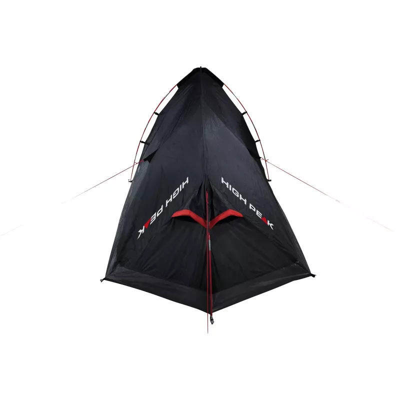 Tent High Peak Minitramp 2 lightweight black/red — 2-person compact camping tent