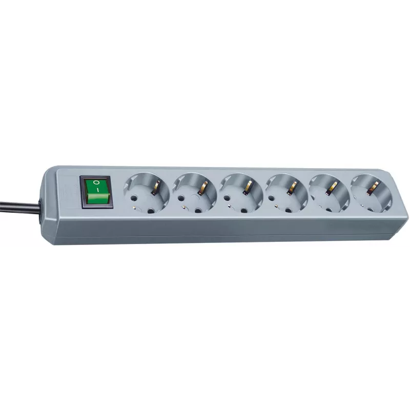Brennenstuhl Eco-Line Power Strip 6-way (Silver) (1159540015)