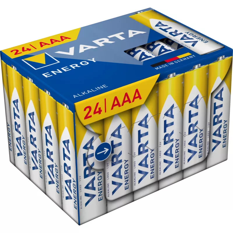 Alkaline Micro (AAA) Batteries Varta ENERGY Cube 24-pack (MPN 4103229234)
