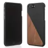 Protective wooden and leather case Woodcessories EcoSplit for iPhone 7 Plus / 8 Plus — Walnut Black