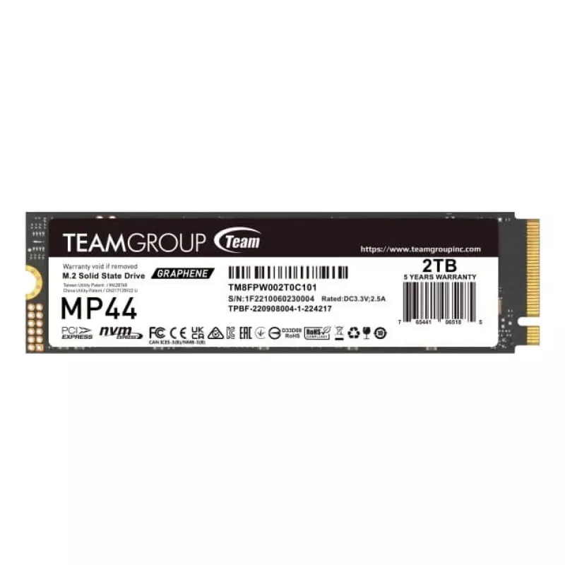 SSD disk Team Group 2 TB M.2 PCI Express 4.0 NVMe MP44