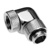 Alphacool Eiszapfen Connector Series - Gewinkelter mounting adapter for Liquid Cooling System - Silver-Nickel