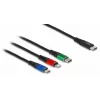 DeLOCK USB Charging Cable 3 in 1 USB Type-C to Lightning Micro USB 1 m