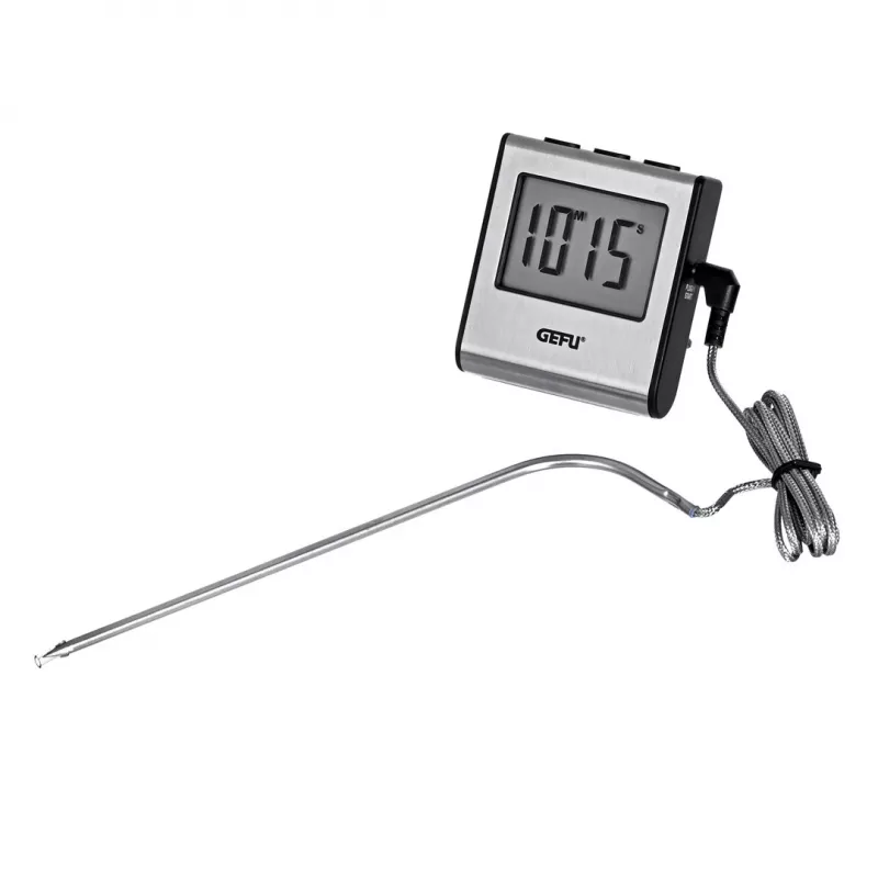 Food thermometer GEFU digital probe 0–250 °C, stainless steel, 16 cm sensor