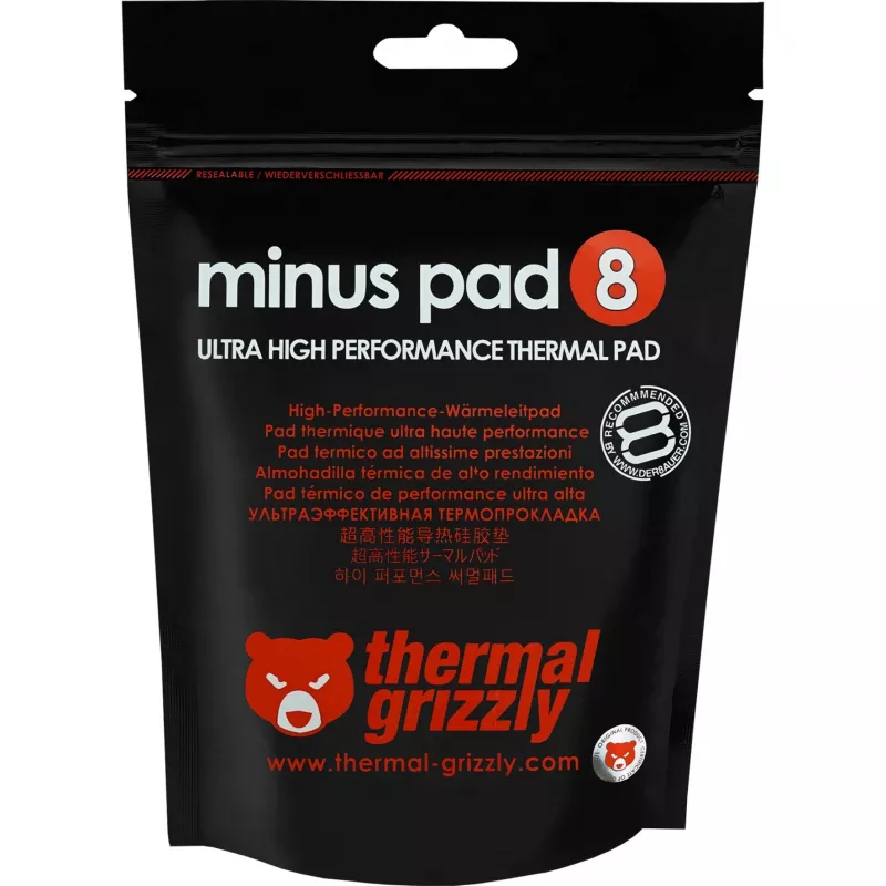 Thermal pad Thermal Grizzly Minus Pad 8 — 100 x 100 x 3.0 mm, pink