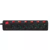 Power Extension LogiLink LPS233 1.5m 6 AC Outlets Indoor Black