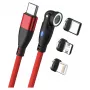 USB Cable RealPower MagneticCharge 100 1m USB C Red Fast Charging