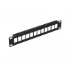 Patch panel Extralink 12-port UTP 10 inch metal housing, black