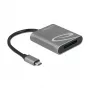 Card Reader DeLOCK 91741 USB 3.2 Gen 1 Type-C Black Grey