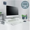 Monitor mount LEITZ Freestanding 64340001 — desk stand for 61 cm (24 inch) screens, 20 kg capacity, height adjustable, white