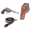 Toy metal cowboy revolver Pulio 155201/0 with holster — single-shot replica, metal construction