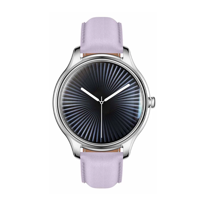 Smartwatch Colmi L28 Silver-Purple with Purple Leather Strap