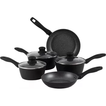 Five-piece Russell Hobbs pan set Metallic Marble RH02814EU7 — nonstick coating, assorted sizes