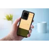 Phone case man and wood Galaxy S20 Ultra bamboo black — protective back cover, natural bamboo inlay