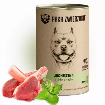 Wet dog food PAKA ZWIERZAKA Lamb and Apple with Mint, 400 g, grain-free, gluten- and soy-free