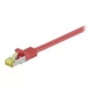 Wentronic GoobayCat.7 Raw Cable Patch Cable, S/FTP (PiMF), Red, 30 m - LSZH Halogen-Free, Copper, RJ45 Plug (91679)