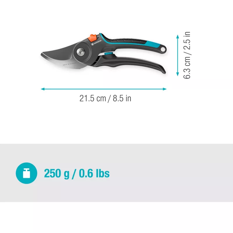 garden shears PremiumCut Pro - fresh wood Grey/turquoise, Bypass