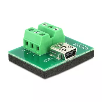 Cable gender changer DeLOCK 65518 Mini USB 6p Black Green