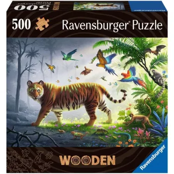 Wooden Puzzle Tiger in the jungle (505 Pieces)