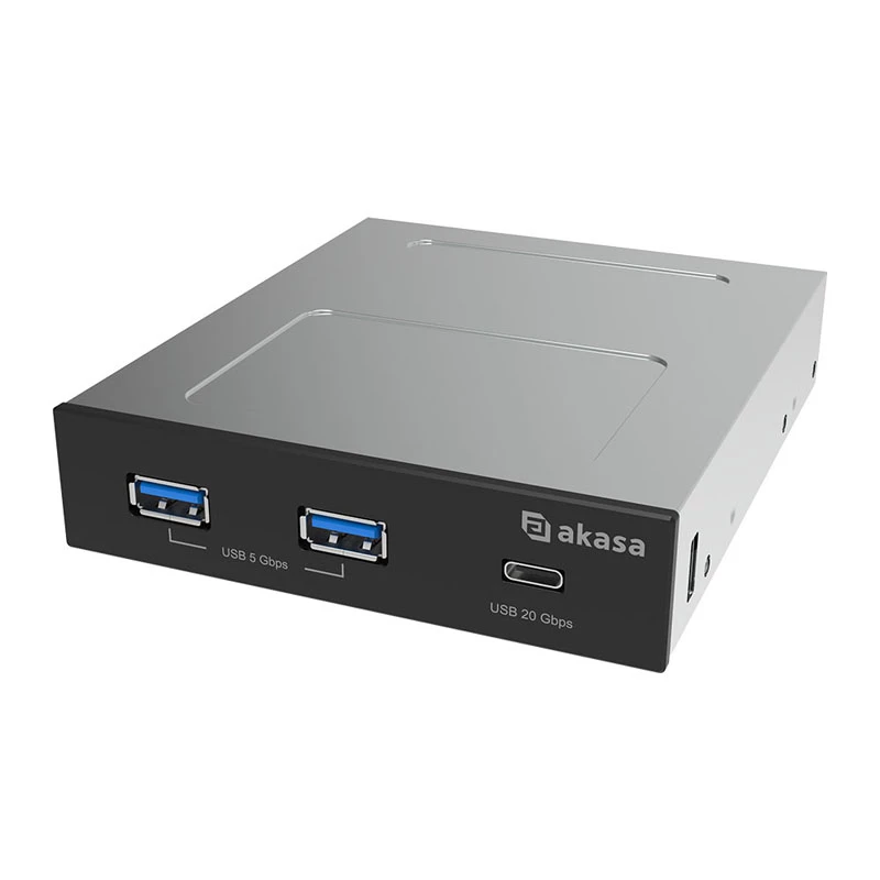 Akasa USB 20Gbps Type-C Panel with Dual 5Gbps Type-A Ports