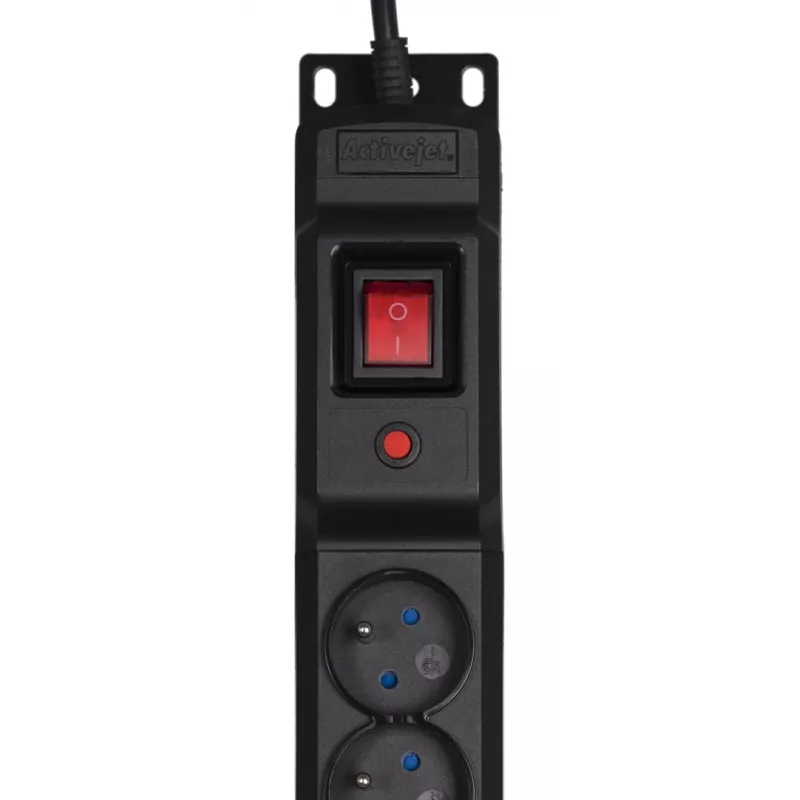 Activejet COMBO 12 socket power strip 3m black