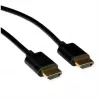 ROLINE HDMI High Speed Kabel mit Ethernet Slim ST-ST schwarz 1 m 11.04 - Kabel - Digital/Display/Video