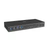 Lindy 2 Port Dual Head HDMI 4K60, USB 3.0 KVM Switch, 4096 x 2160 pixels, 4K Ultra HD, Black