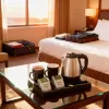 Adler AD 1354 Hotel kettle stainless steel 1.2 L + tray with cups black, steel