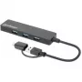 Manhattan USB-C & USB-A Combo Dock/Hub, Ports (4): USB-A (x4), 5 Gbps (USB 3.2 Gen1 aka USB 3.0), USB powered (no external power supply required)