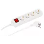 Microconnect MC-GRU0043WS power extension 3 m 4 AC outlet(s) Indoor White