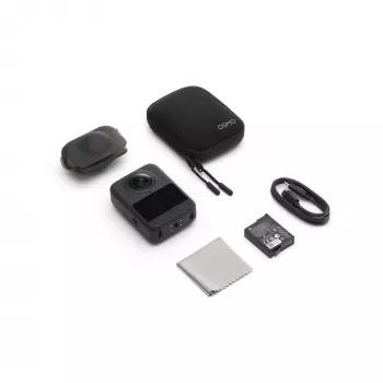 Action camera DJI Osmo 360 Standard Combo — 8K Ultra HD, 120 MP CMOS, 240 fps, electronic stabilization, 2 inch display, MicroSD, 183 g, black