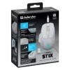 Wireless mouse DEFENDER Stix GM-009 RF — optical 3200 DPI, 6 buttons, ambidextrous, USB RF, battery-powered, white