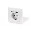 Safety socket for flush mounting Digitus DA-70613 with 2 USB ports