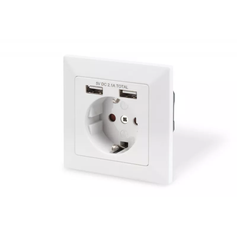 Safety socket for flush mounting Digitus DA-70613 with 2 USB ports
